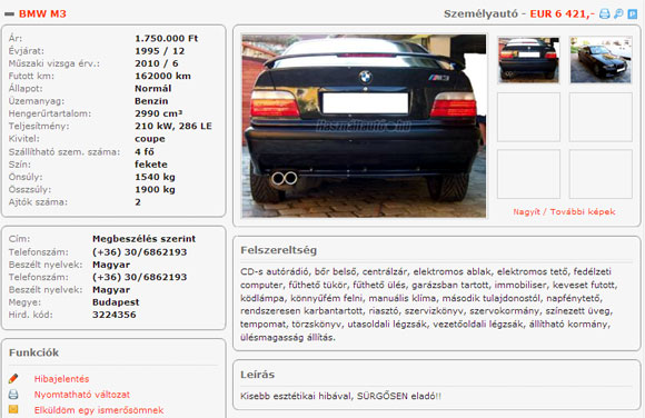 Forrás: hasznaltauto.hu Forrás: hasznaltauto.hu